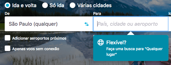 SkyScanner - Datas Flexíveis